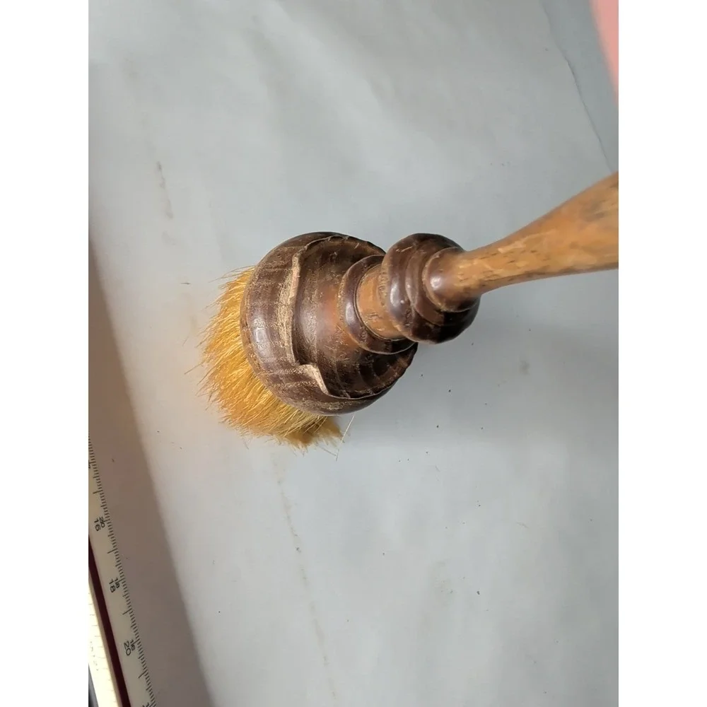 Antique Wooden Turned Handle wood Cloths Brush